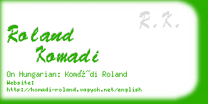 roland komadi business card